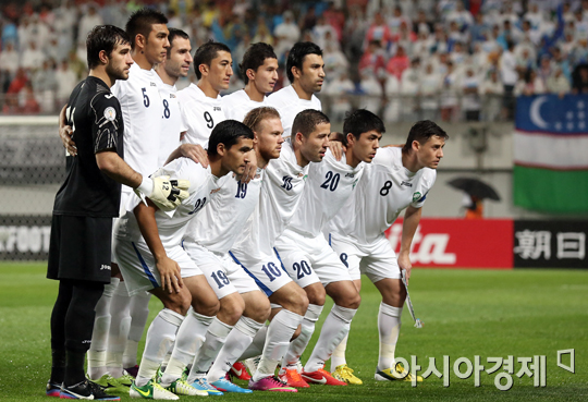 우즈베키스탄 축구대표팀[사진=정재훈 기자]