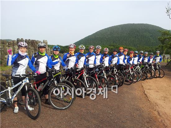 자전거 타고 정남진 장흥 물축제 홍보 