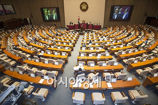 [포토]대정부질문 마지막날, 텅빈 국회