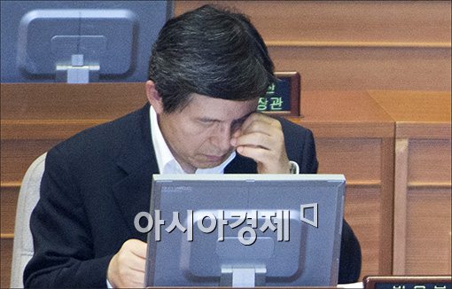[포토]피곤한 황교안 법무부 장관