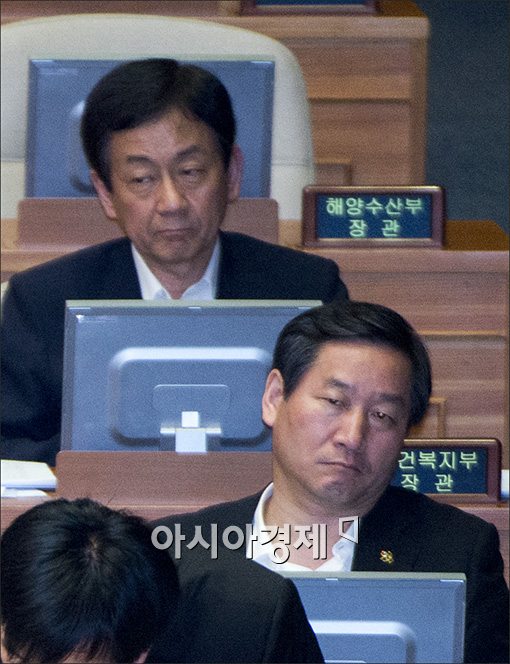[포토]피곤한 장관들