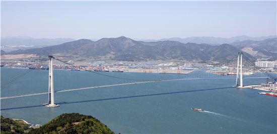 대림산업이 시공한 이순신대교의 장비, 자재, 기술진 등 전 분야에는 기술개발원의 연구 성과가 그대로 반영됐다.