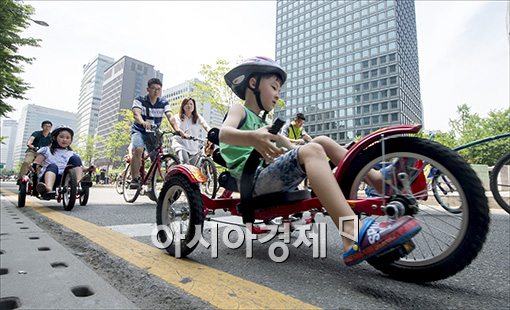 [포토]'청계천로 자전거 투어'