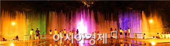 여수 오동도 음악분수