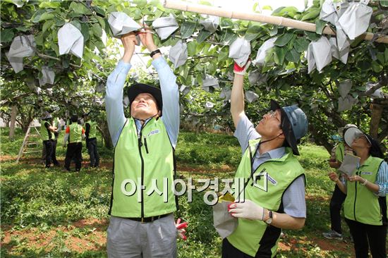 박재순 농어촌公 사장, 농촌 일손돕기 구슬땀