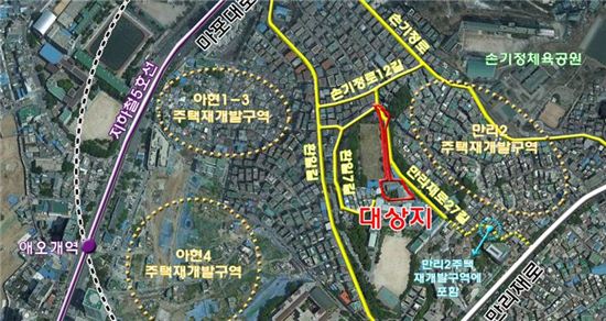 예술인용 임대주택이 들어설 예정인 서울 중구 만리동2가 사업지  / 서울시