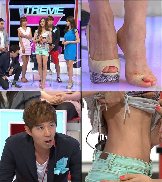 '익스트림7', 23인치 허리+11자 복근 비결…네 발가락 테이핑?