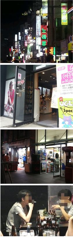 22일 오후 서울시내 주요 유흥가 일대 모습. 정부가 네온사인 간판 규제, 문 열고 냉방 단속, 음식점에서의 흡연을 규제하고 있지만 제대로 이뤄지는 것이 없어 유명무실한 상황이다. 