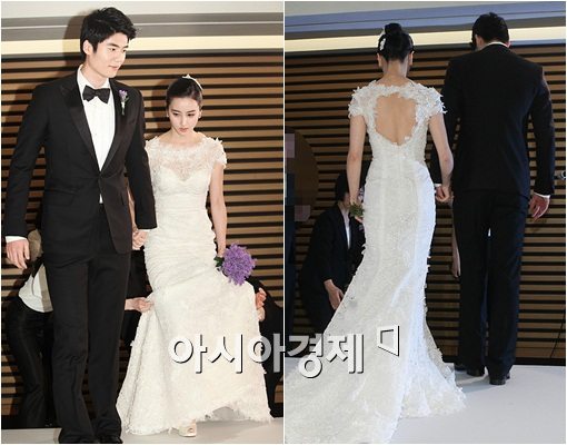 [포토]기성용-한혜진 '빛나는 입장과 퇴장'