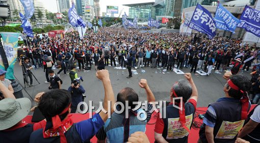 [포토]민주노총 금속노조, '결의대회' 가져 