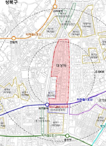 한방 특정개발진흥지구 위치도 / 서울시