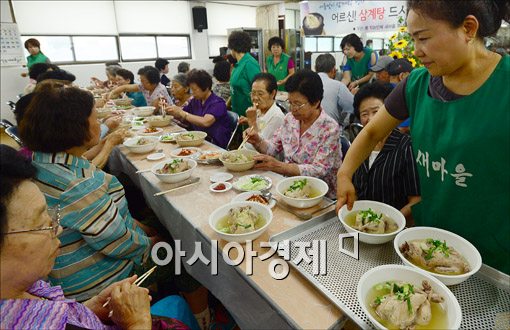 [포토]초복을 앞두고, 즐거운 삼계탕 나눔행사 
