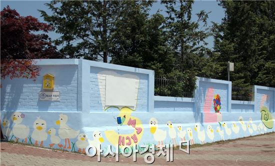 함평 나산초등학교, 토요동아리 색다른 벽화수업 큰 호응