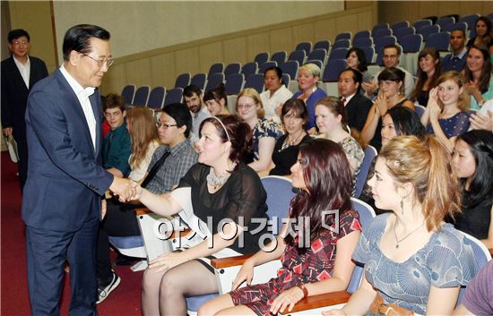 [포토]전라남도 영어체험캠프 원어민강사 환영식