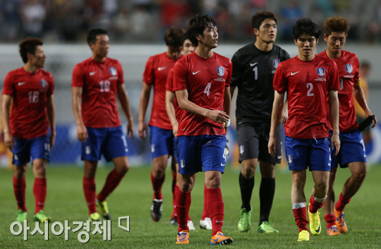 [포토] 무승부 홍명보호 '아쉬움 남네'