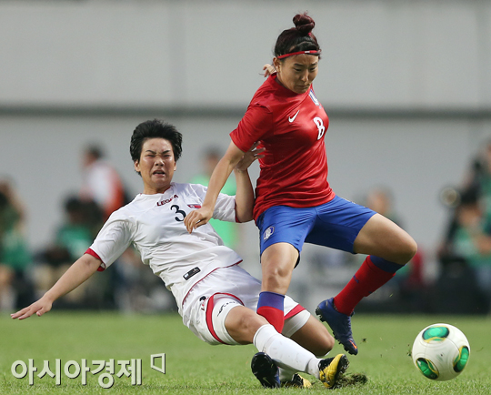 [포토] 여자축구 남북대결