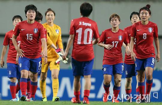 [포토] 태극낭자 패배 아쉬움