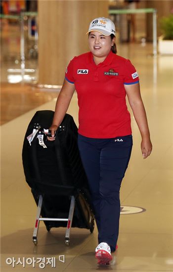 [골프포토] 박인비 '금의환향'