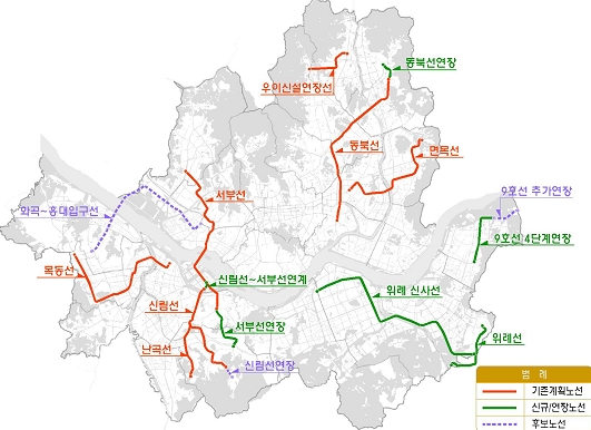 [서울시 도시철도 시대]경전철 '10+3개' 노선 확충…서울 도시철도 총연장 441km로 늘린다