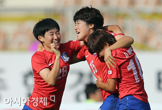 [포토] 김나래 동점골 기쁨