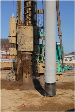 스마트파일 시공 모습. 출처:동부건설