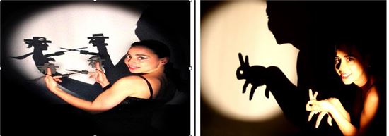 스페인, 발레리아 국리에띠 그림자 극단의 '빛으로 그리는 손그림자 이야기' 공연 모습.