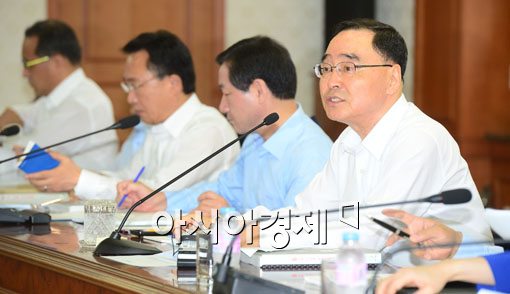 [포토]국가정책조정회의 참석한 정홍원 총리 
