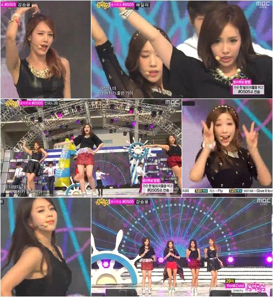 '음악중심' 쥬얼리, 나비 퍼포먼스+중독성 멜로디 '무대장악'