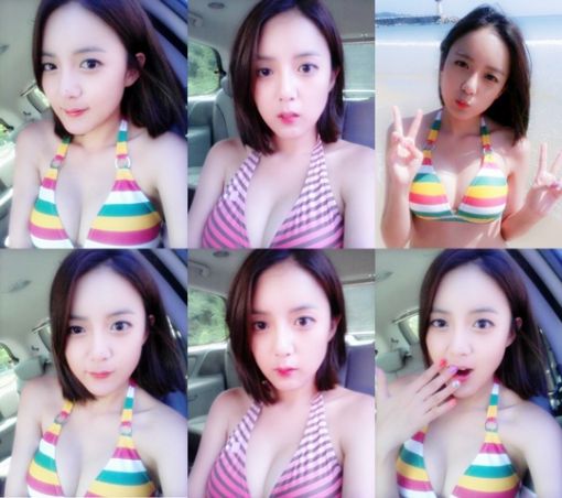 송은채, 티아라 뮤비 촬영장서 찍은 비키니 6종 셀카 '눈길'