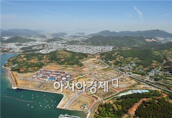 여수 웅천택지지구 전경