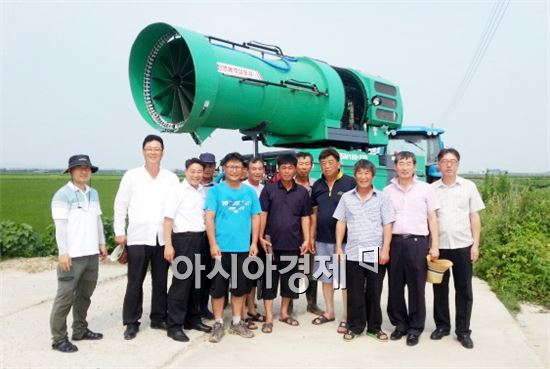 정읍시, 벼 공동 방제 위한 광역방제기 시연회