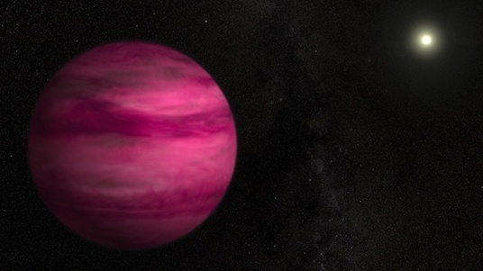 ▲ 핑크색 외계 행성(출처 : 나사)
