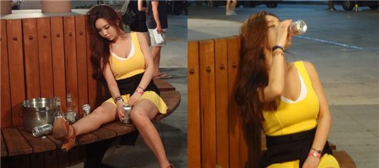 강예빈 만취연기, 짧은 초미니 입고 널브러져 '화들짝'