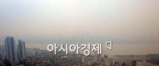 [포토]'시야가....', 뿌연 하늘