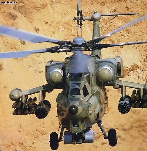 완전 무장한 Mi-28NE 정면 