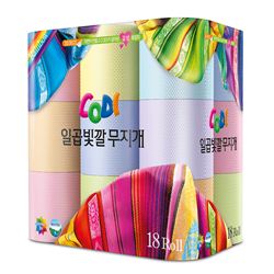 쌍용C&B, 무지갯빛 화장지 출시