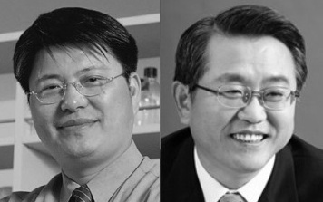 ▲(왼쪽부터)라정찬 전 알앤엘바이오 회장, 故김종률 전 민주당 의원