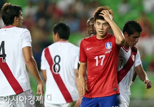'지독한 골가뭄' 한국, 페루와 0-0 무승부(종합)