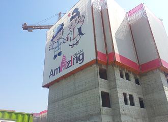 금호건설, 공사 현장 내 ‘캐릭터 방진망’ 도입