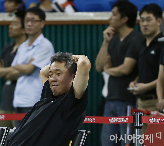 [포토] 전창진 감독 '고려대 무섭다'