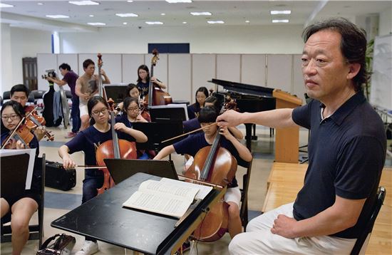 [포토]교보생명, 지휘자 정명훈과 레슨 프로그램