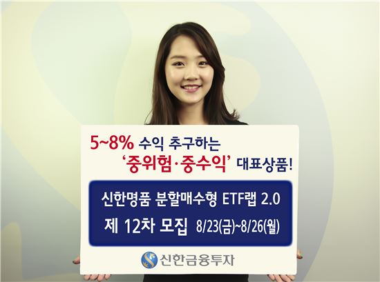 신한투자,  ‘신한명품 분할매수형 상장지수펀드(ETF)랩 2.0’ 판매