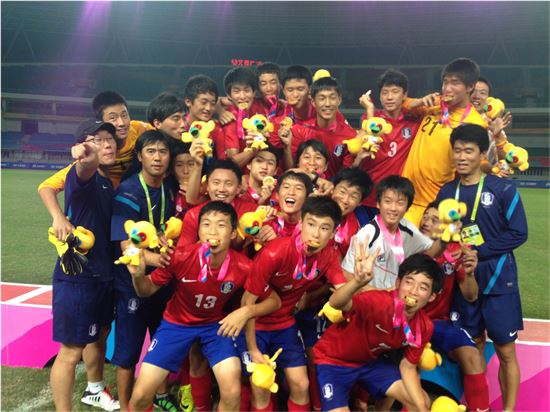 U-14 축구대표팀, 아시안유스게임 2연패 