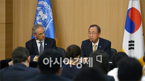 [포토]반기문 사무총장, 기자회견