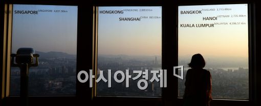 [포토]노을 지는 서울 도심