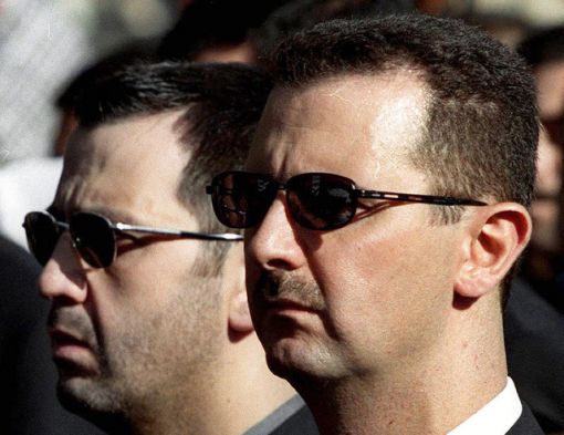 마헤르 알 아사드(왼쪽)와 바샤르 알 아사드 시리아 대통령