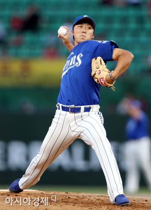 [포토] 배영수 '더 많은 승수를 향해'