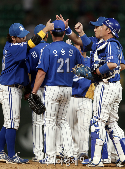 [포토] 5:1 승리 삼성 라이온즈