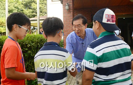 [포토]박원순 시장, '어서오세요'