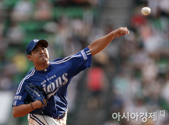 [포토] 힘차게 공 뿌리는 장원삼